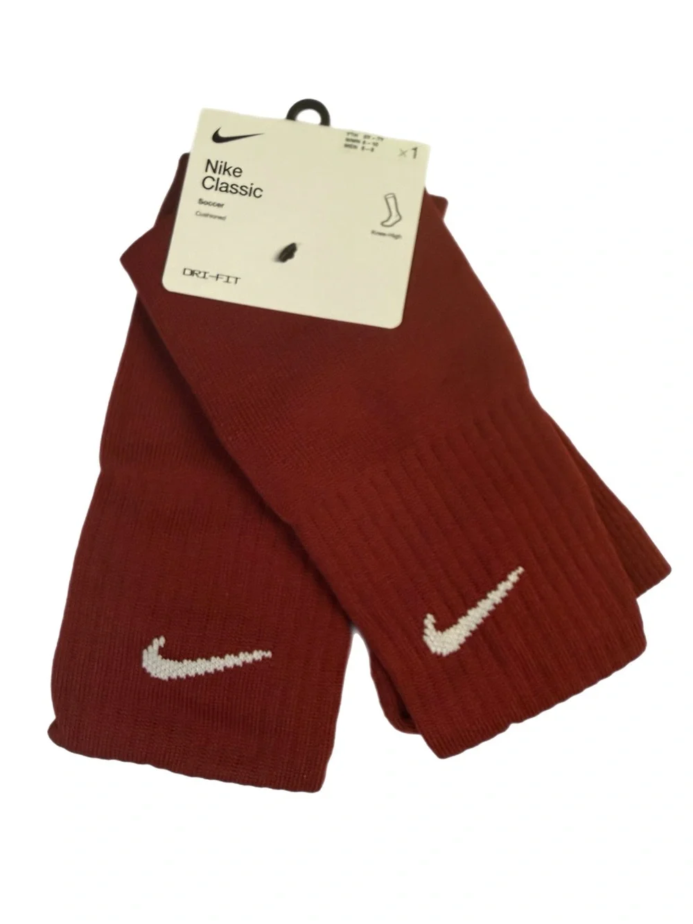 Nike Classic II Dri-FIT Soccer Socks Team Red White M NWT